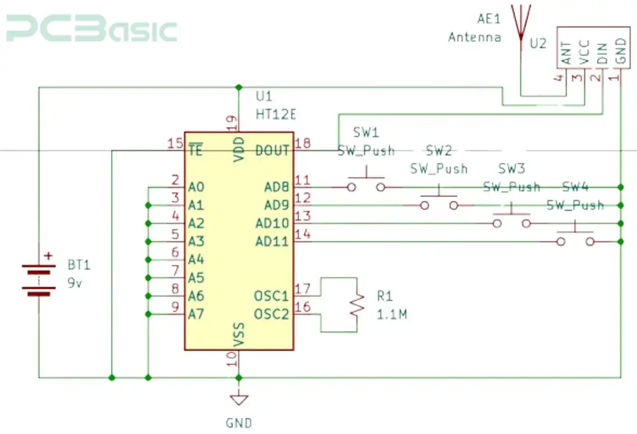 RC Cars Transmitter Circuit Diagram