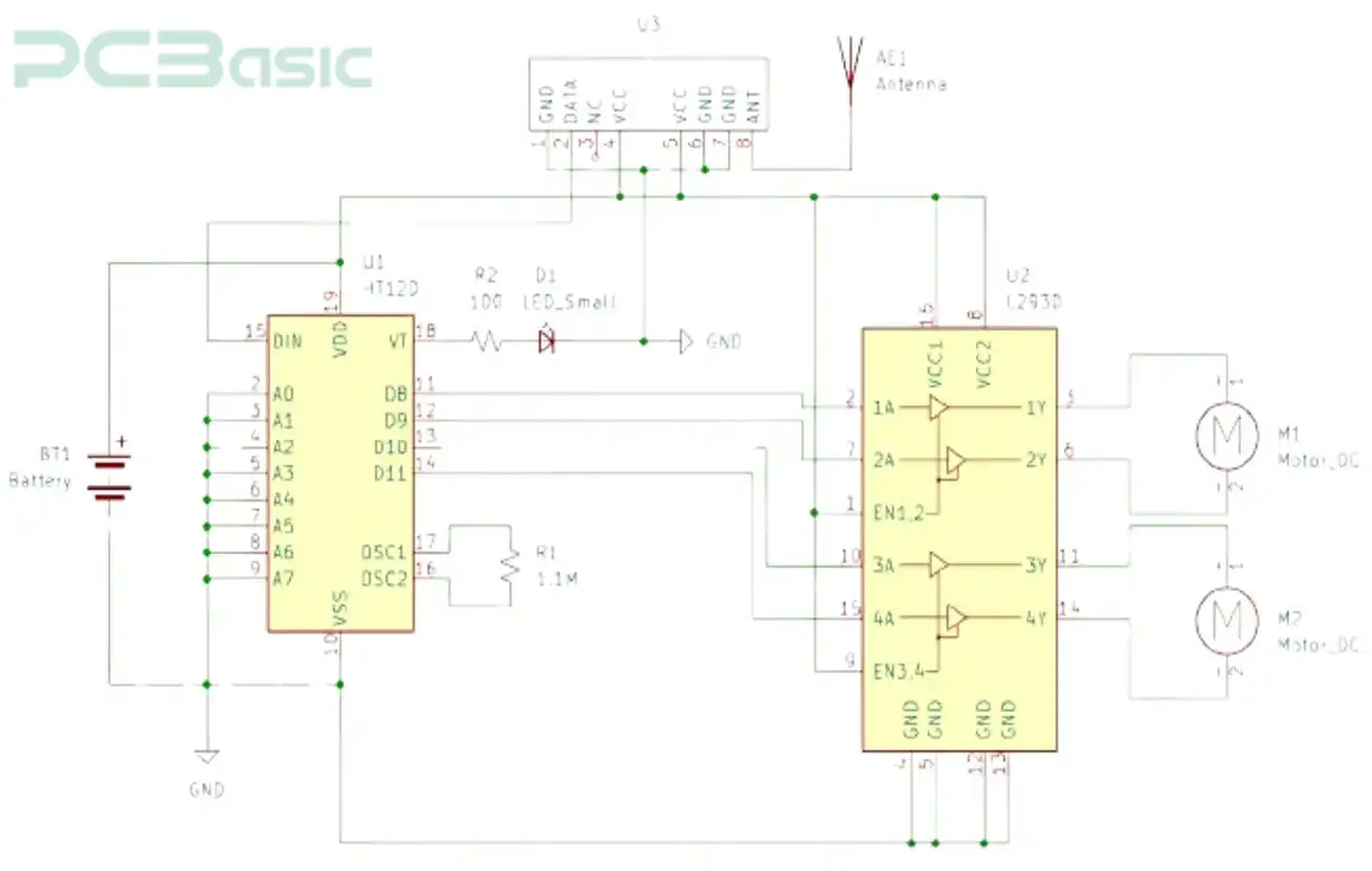 RC Cars Receiver Circuit