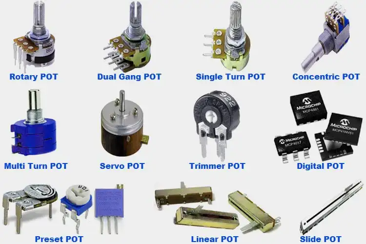 Different Types of Potentiometers