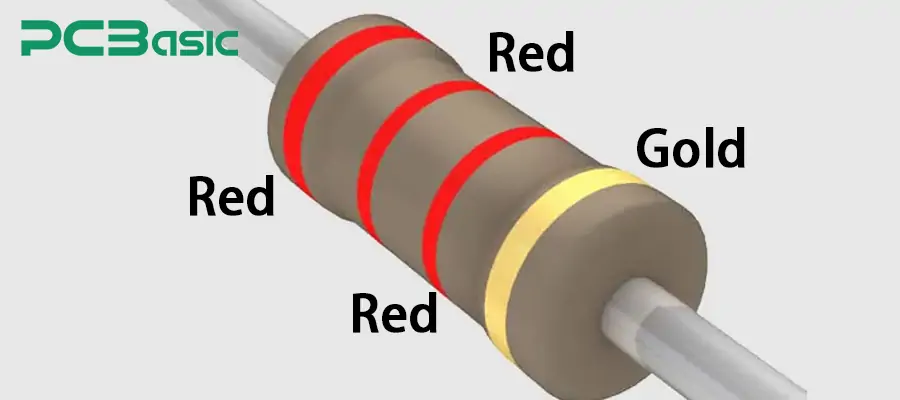 4-band 2.2k resistor color code