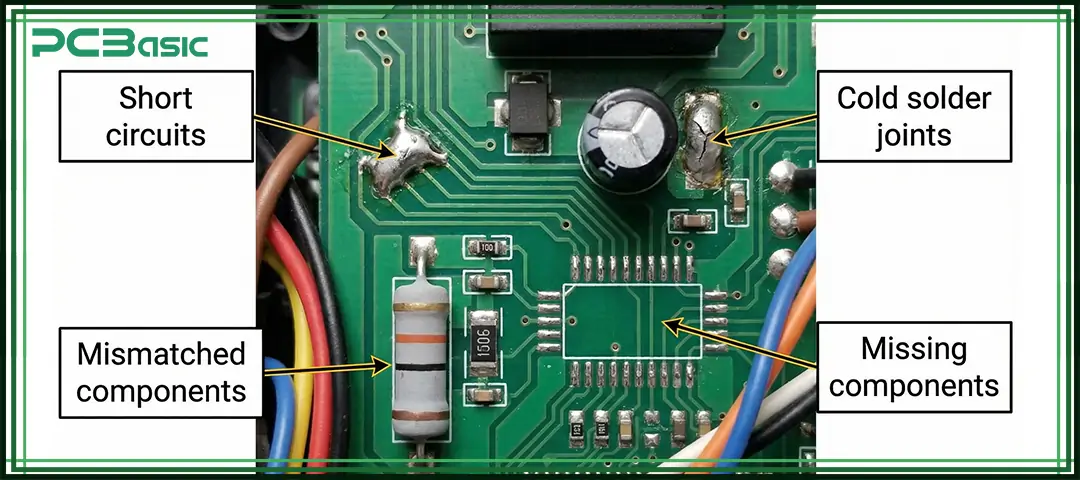 3. Common PCBA Defects Found in the Test
