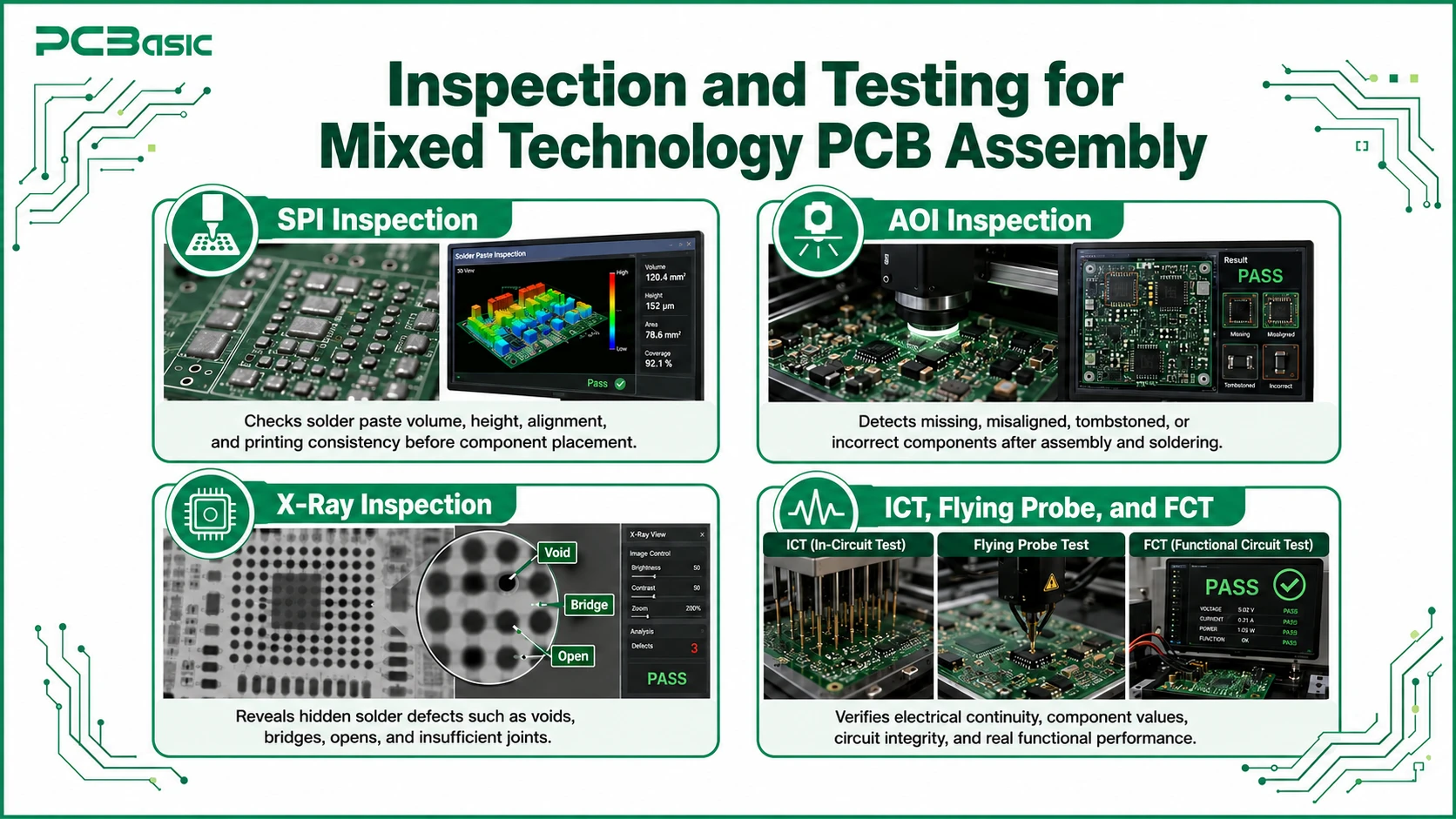 Inspection and Testing for Mixed Technology PCB Assembly