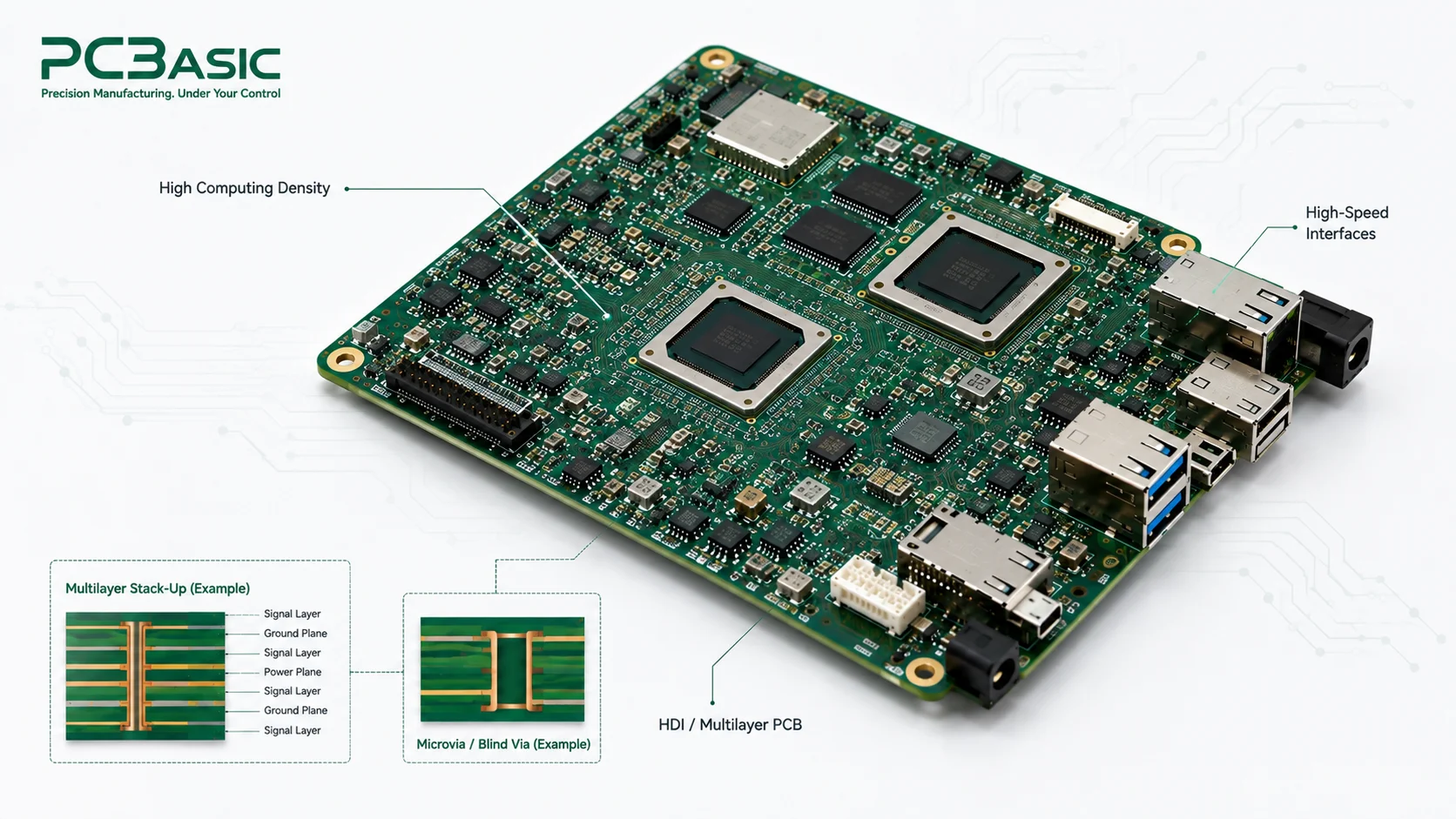 High-density edge AI PCB design High-density edge AI PCB design
