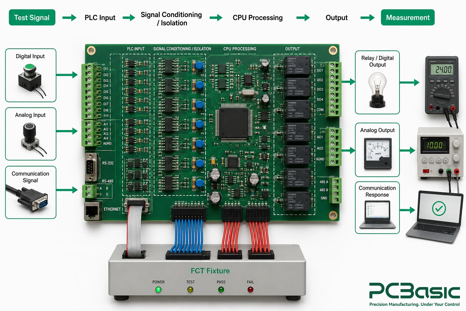 PLC PCB functional testing process PLC PCB functional testing process