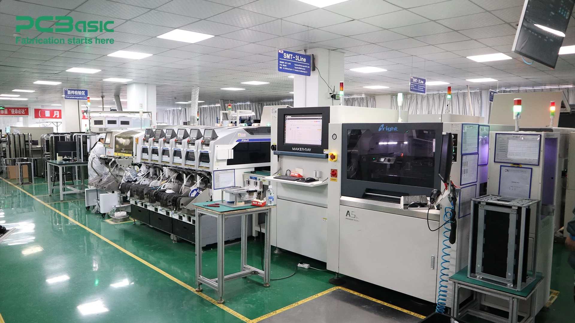PCBasic SMT line for fine-pitch PCBA assembly PCBasic SMT line for fine-pitch PCBA assembly
