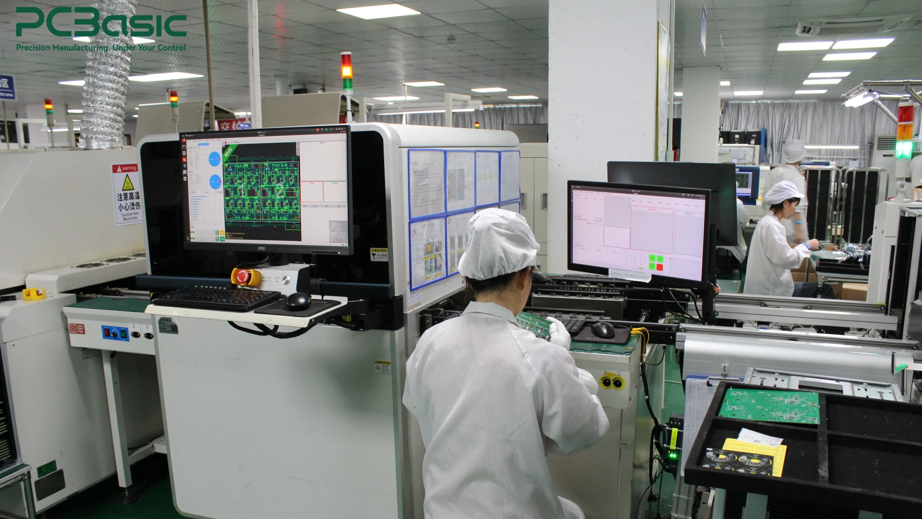 Wireless PCB assembly and AOI inspection