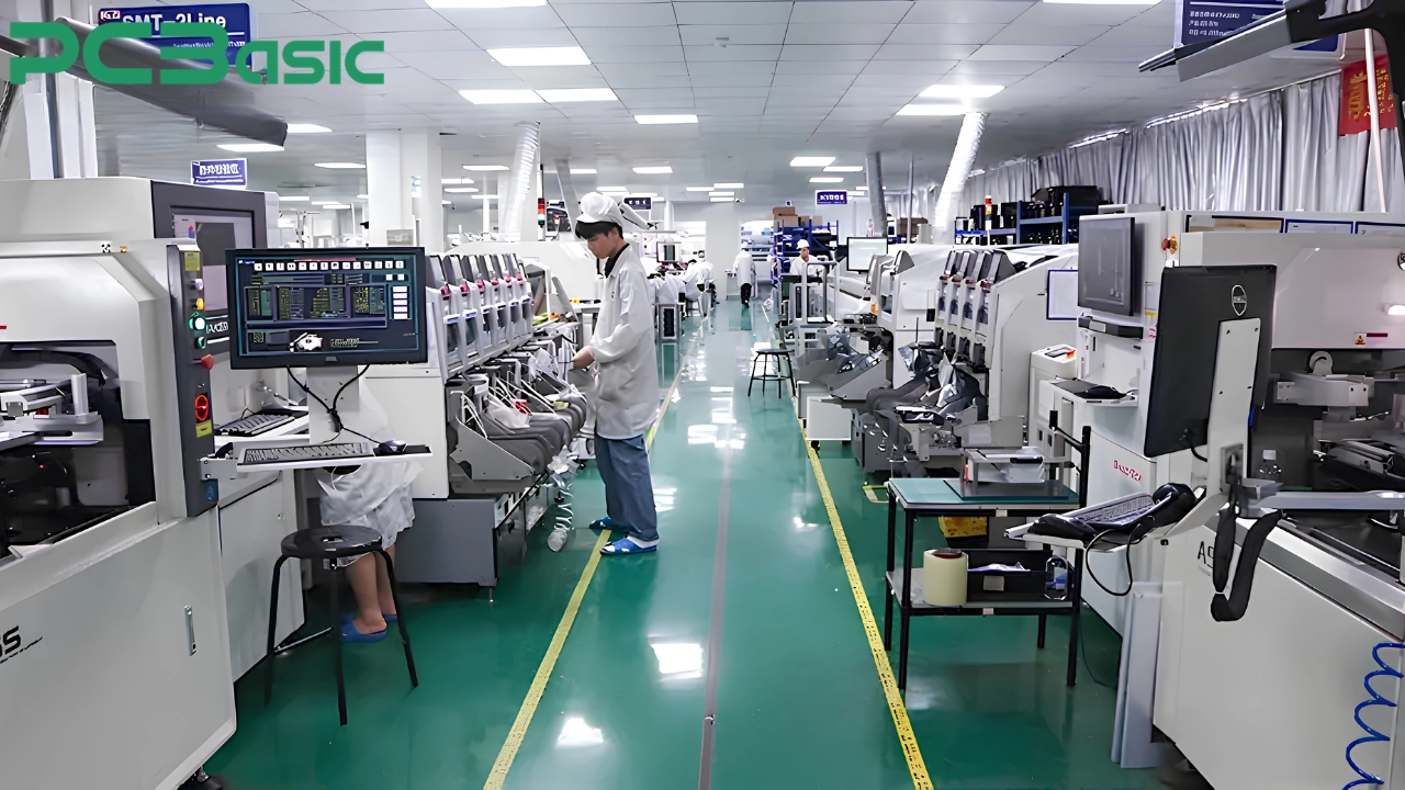 Smart appliance PCB assembly on an SMT production line Smart appliance PCB assembly on an SMT production line
