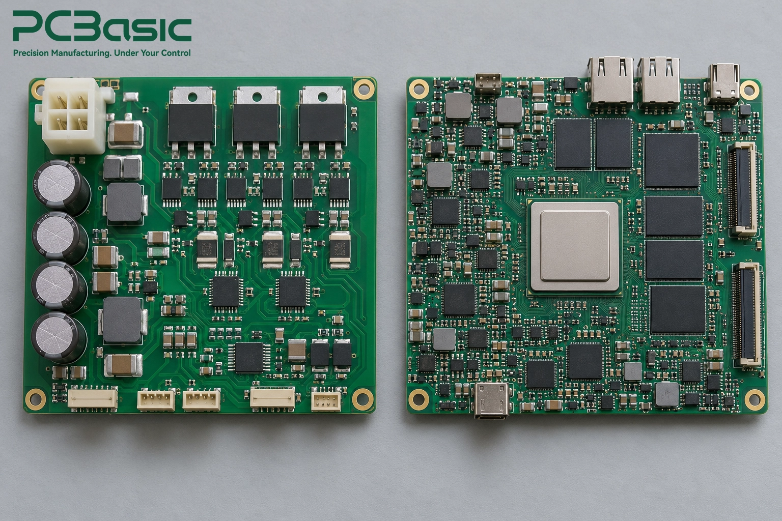 Joint driver and AI computing PCB assemblies