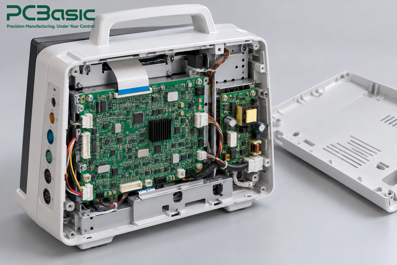 Circuit boards inside a patient monitor Circuit boards inside a patient monitor