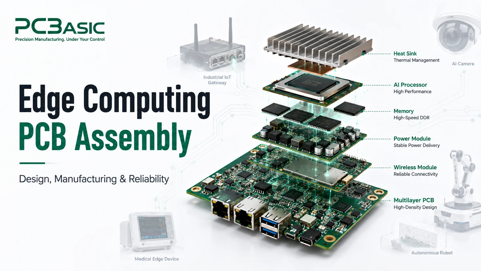 Edge Computing PCB Assembly: Design, Manufacturing, and Reliability Solutions for AI Hardware